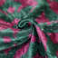 Coussin en velours de soie vert émeraude et magenta – 50 x 50 cm