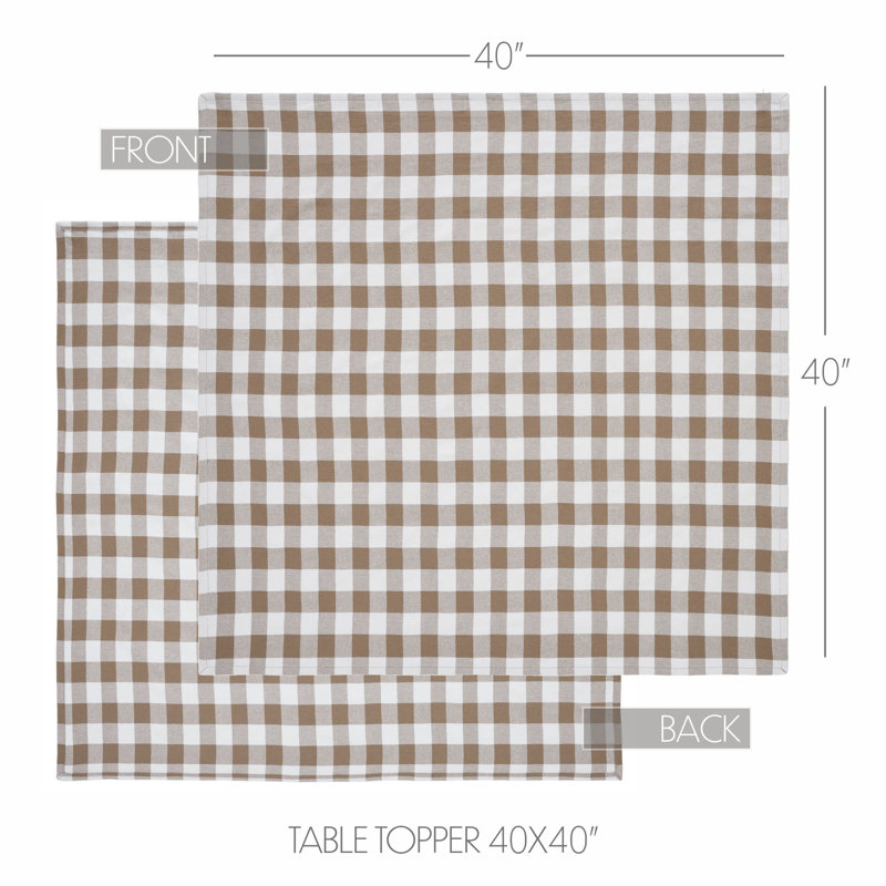 Linge de table à carreaux Annie Buffalo, Brun / Blanc