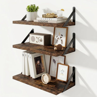3 Piece Wood Floating Shelf