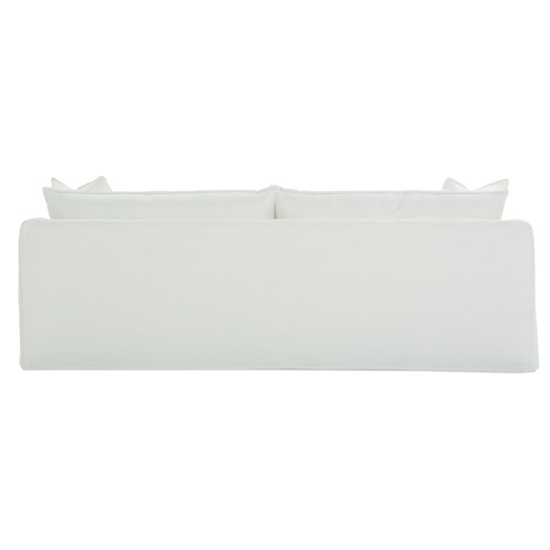 Alana Slipcovered Sofa, Chalk White Cotton Blend