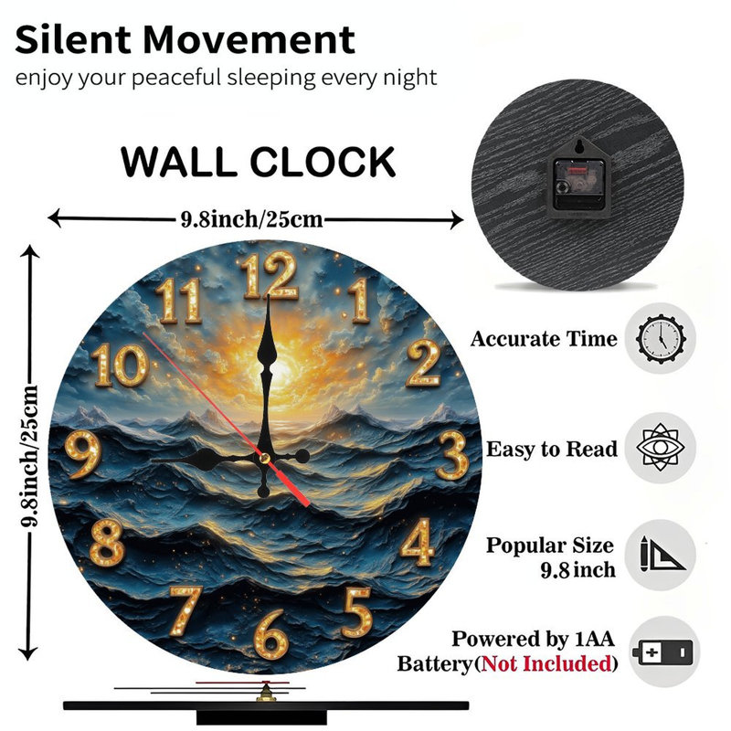 Horloge océan 1 à 12