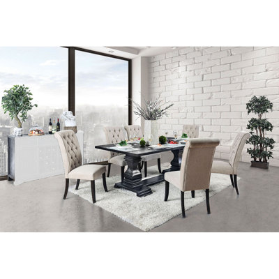 Ausencio 6 - Person Trestle Dining Set