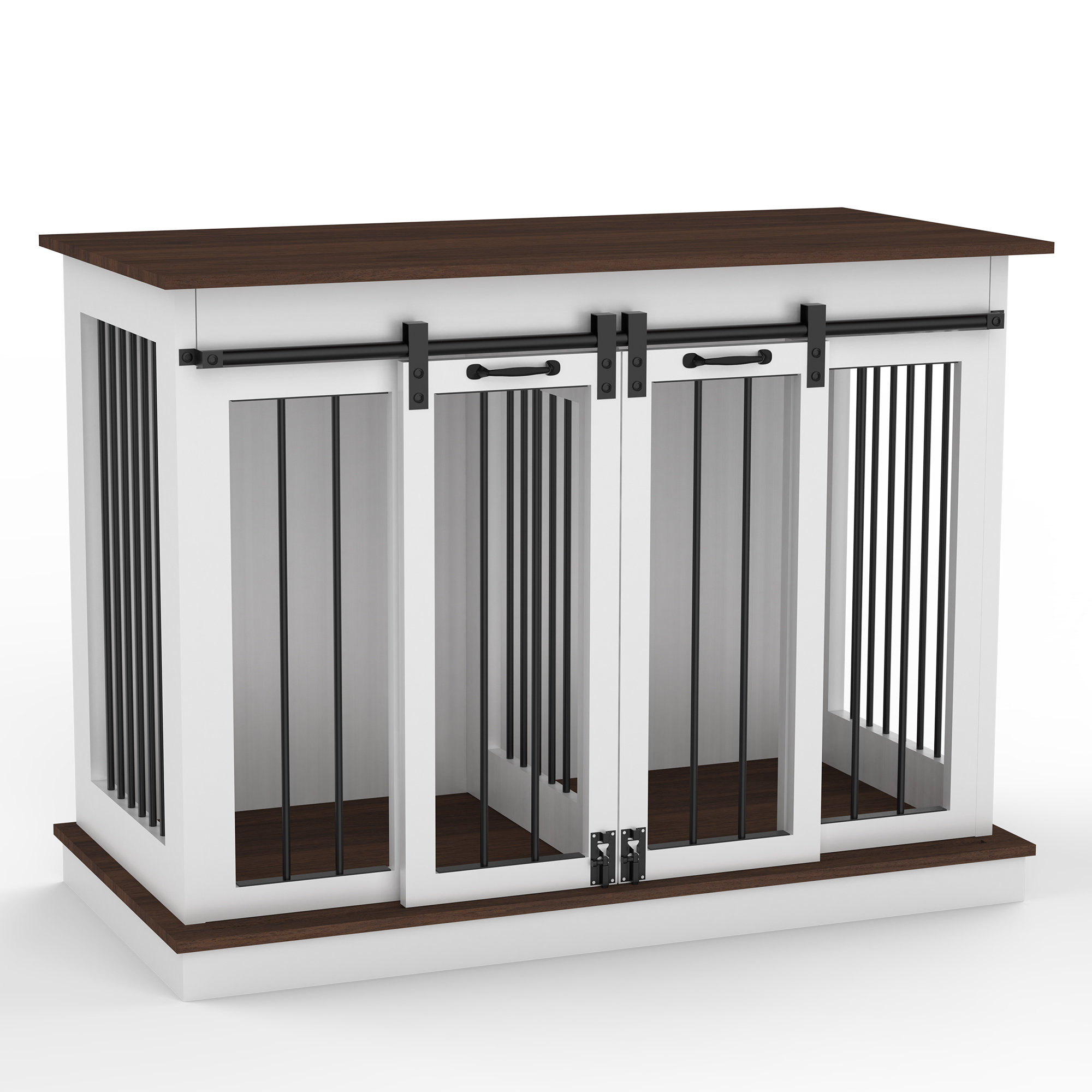 Tucker Murphy Pet™ Florenzo Iron Portable Dog House，Wood Pet Crate with