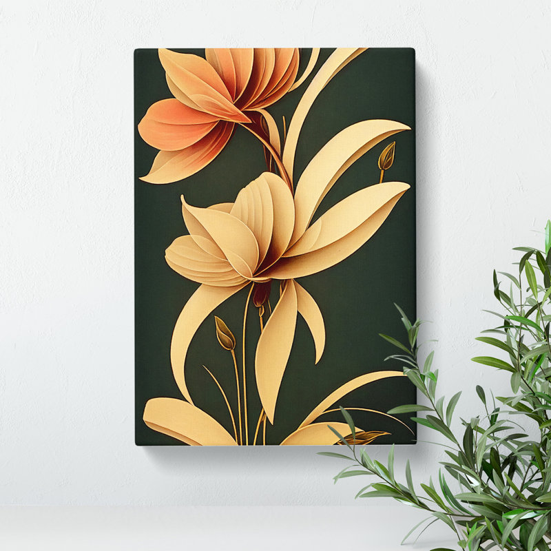 Classical Flower Art No.3 - Wrapped Canvas, 76cm H x 50cm W