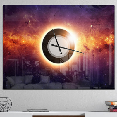 Full Eclipse View - Modern wall clock