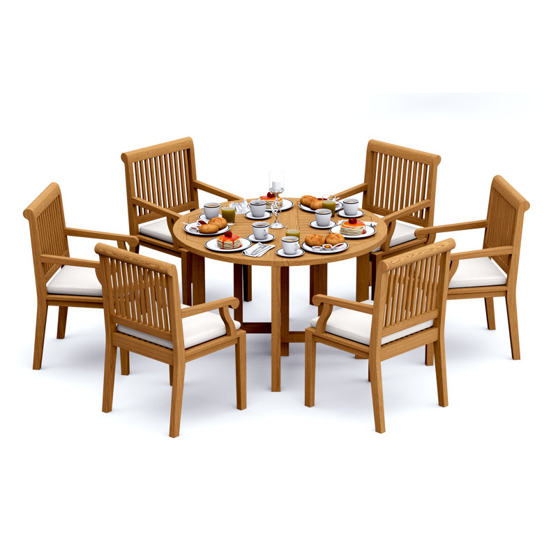 Ensemble repas d'extérieur rond Sack, 6