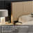 Modern Farmhouse Wood Headboard King Size 80.2 In Wide Wall Mounted Fluted Panel Wingback - Natural Oak-1626423344