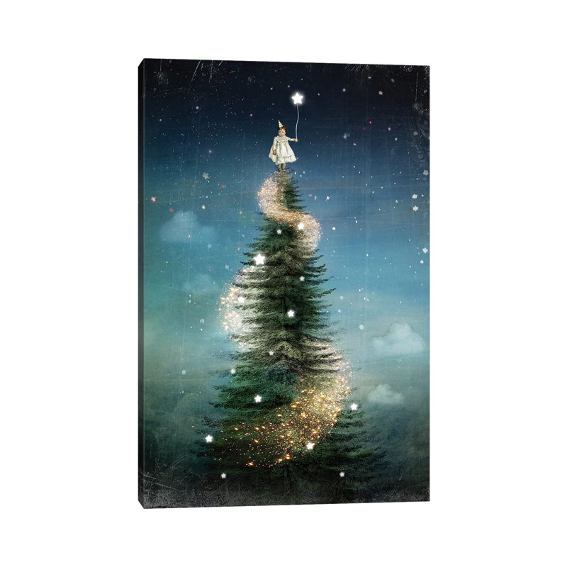 «Royal Sapin» par Catrin Welz-Stein - impression d'art graphique, H 12 po x l 8 po x P 0,75 po, Toile tendue, Pas de tapis