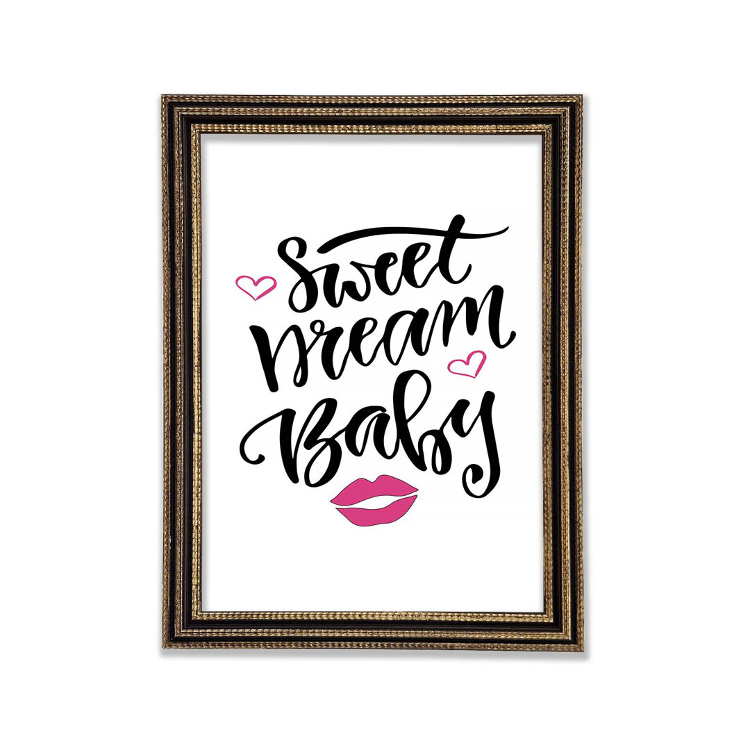 Sweet Dreams Baby 2 - Einzelner Bilderrahmen Typografie