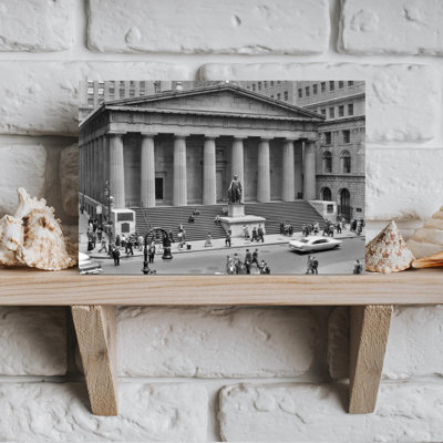 1950S 1958 Wall Street Federal Hall National Memorial New York City Usa Classic Retro Vintage Architecture City Wall Art