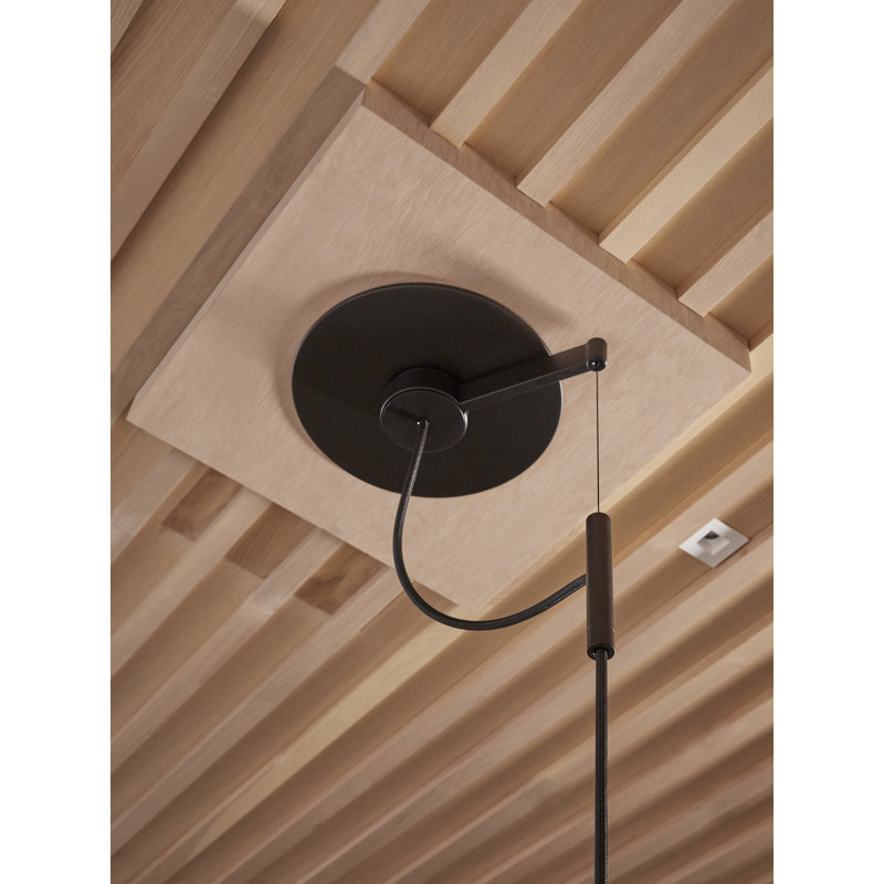 Purist Suspend Ceiling-Mount Kitchen Faucet Kit, Matte Black