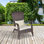 Chaise longue avec accoudoirs en rotin Alaizah Adirondack