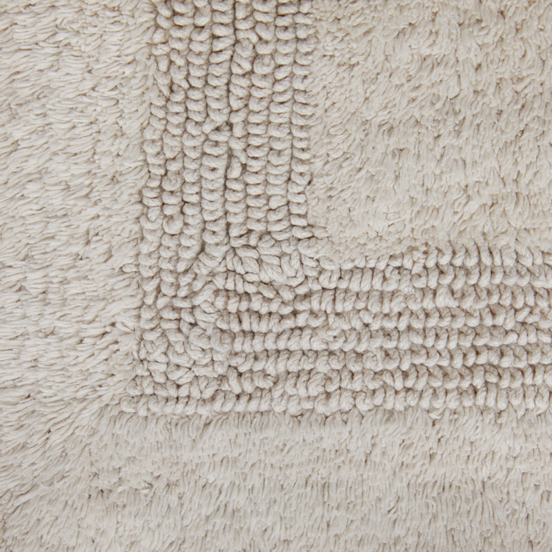 Edilio Cotton Bath Rug, Linen, 16'' W x 24'' L