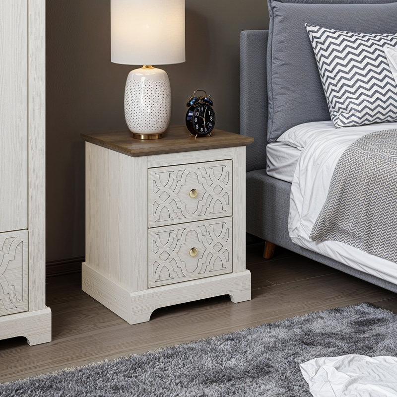 Enfield 2 Drawer Bedside Table