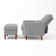 Deeda Soft Fabric Accent Chair with Adjustable Backrest and Ottoman