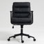 Chaise de bureau avec roulettes et fauteuil pivotant en cuir PU