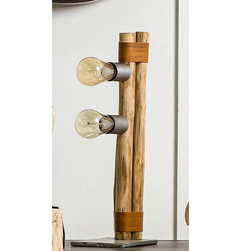 Lampe de bureau en bois massif Uyen
