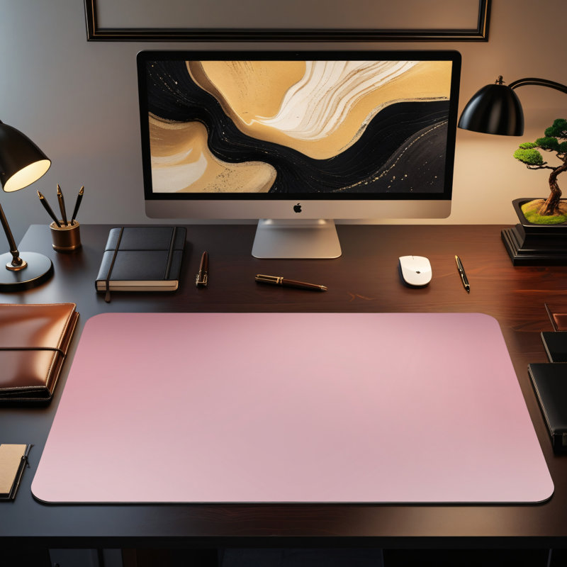 Desk Mat, 31.5" H x 15.5" W x 0.25" D, Soft Pink