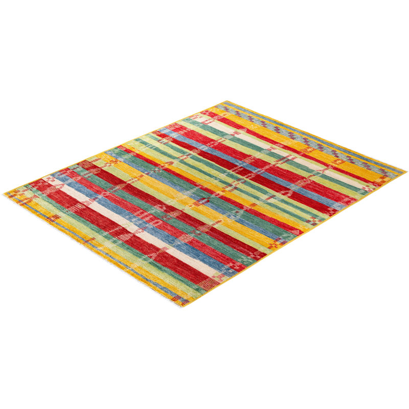 Contemporary One-of-a-Kind Rectangle 8'2" X 10'1" Hand Knotted Area Rug