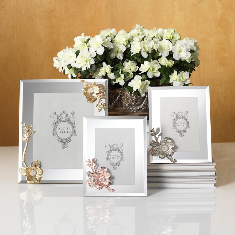 Botanica Glass Picture Frame, Silver, 8" x 10"