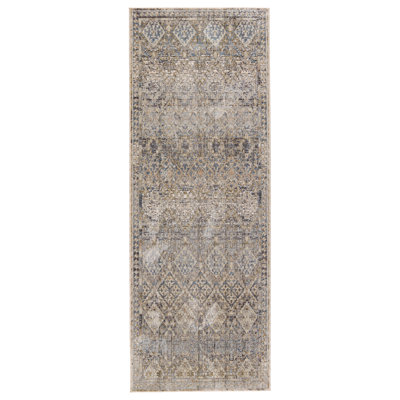 Tapis gris à motif géométrique Tandie