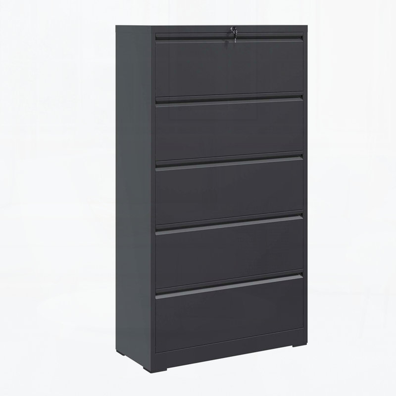 5 Drawer Metal Lateral File Cabinet,Filing Cabinet with Lock, Lockable File Cabinet for Home Office, Locking Metal File Cabinet for Legal/Letter/A4/F4 Size