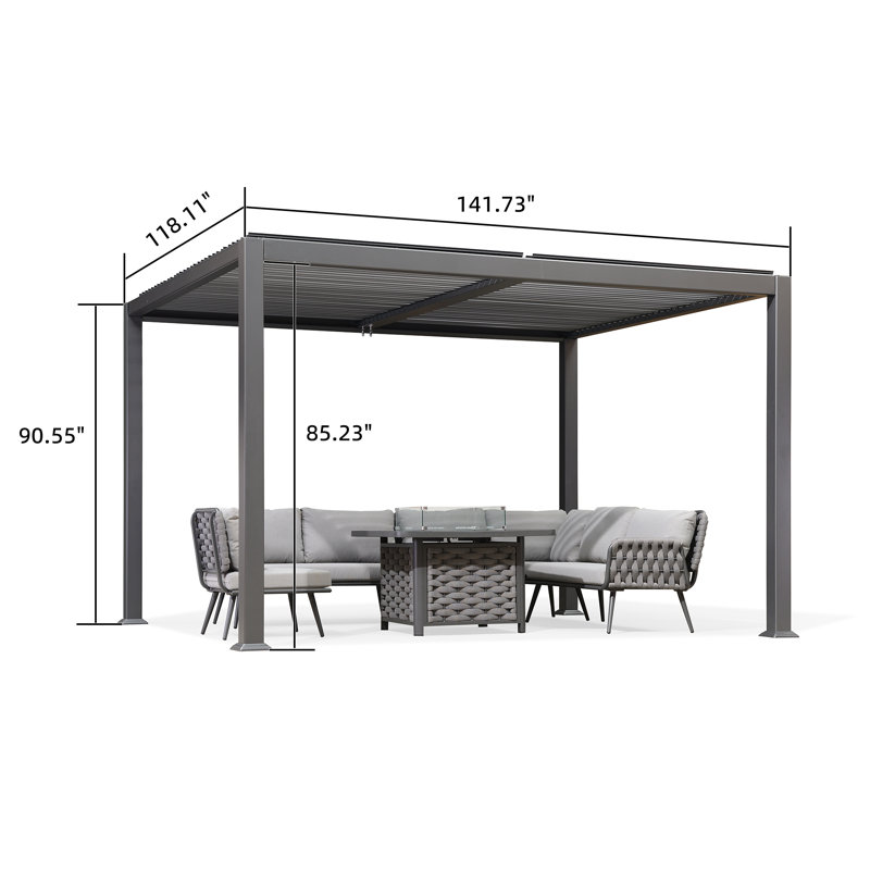 Aluminum Pergola, 3.7m x 3m