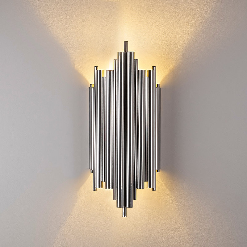 Lampe murale Chinwike, Argent argent