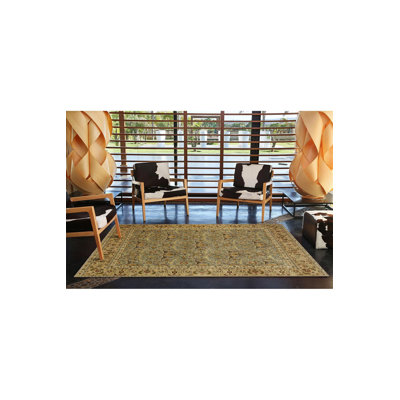 Machine Washable Straw Toned Motif Pattern Modern Decorative Rug