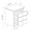 Table de chevet 3 tiroirs Classic