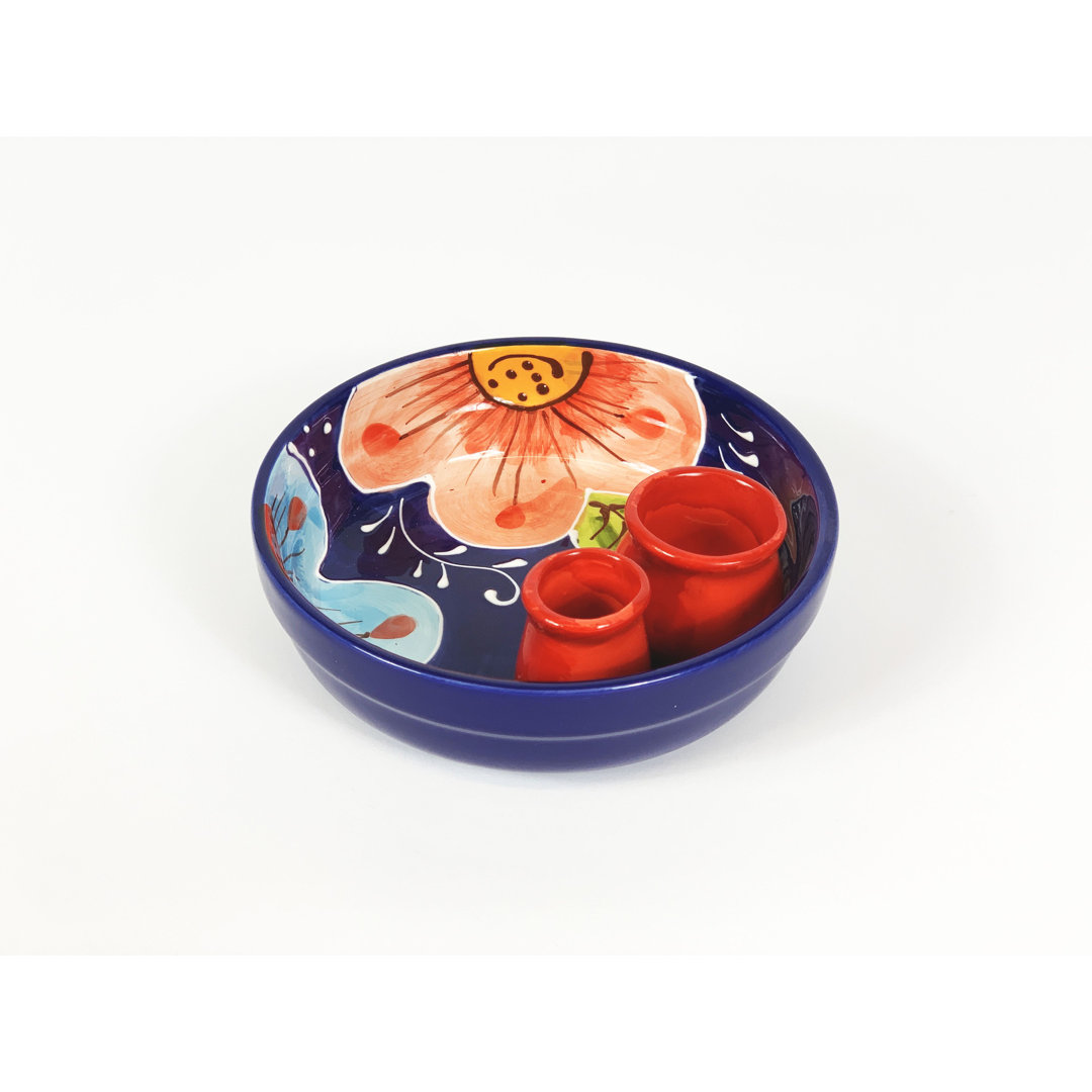 Olive Dish - Pink Flower