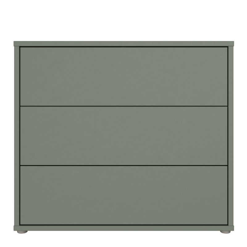 94.8 cm W Chest of 3 Drawers, Green