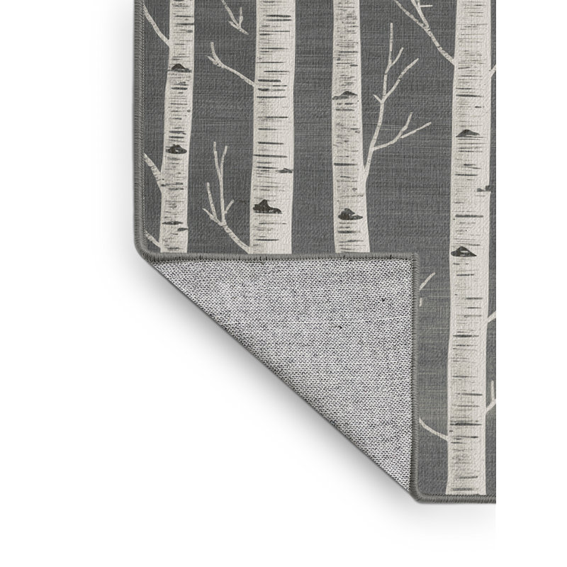 Machine Washable Nature Gray Area Rug, Rectangle 7' x 10'