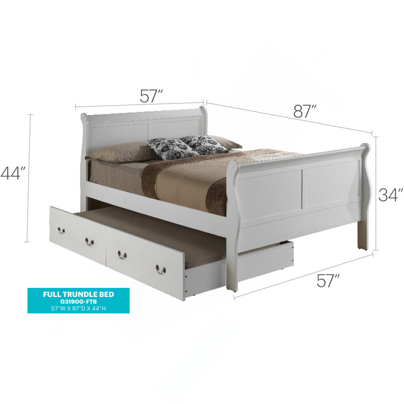 Charming Storage Bed, Full, White