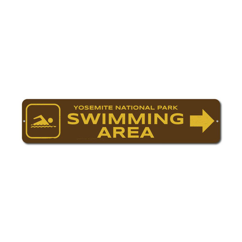 Plaque de natation en aluminium personnalisée, H 4 po x l 18 po x P 0,04 po