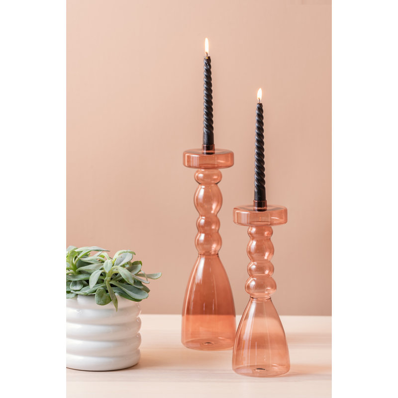 Glass Tabletop Candelabra