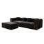 Canapé-lit convertible de 90,6 pouces 3-en-1 avec repose-pieds mobile, capitonnage et garniture dorée pour une vie moderne multifonctionnelle.-425974103