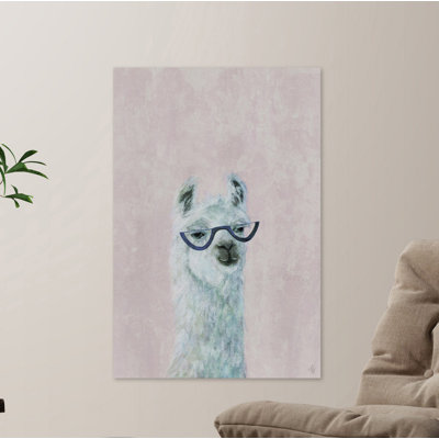 Posh Llama II - Wrapped Canvas Painting