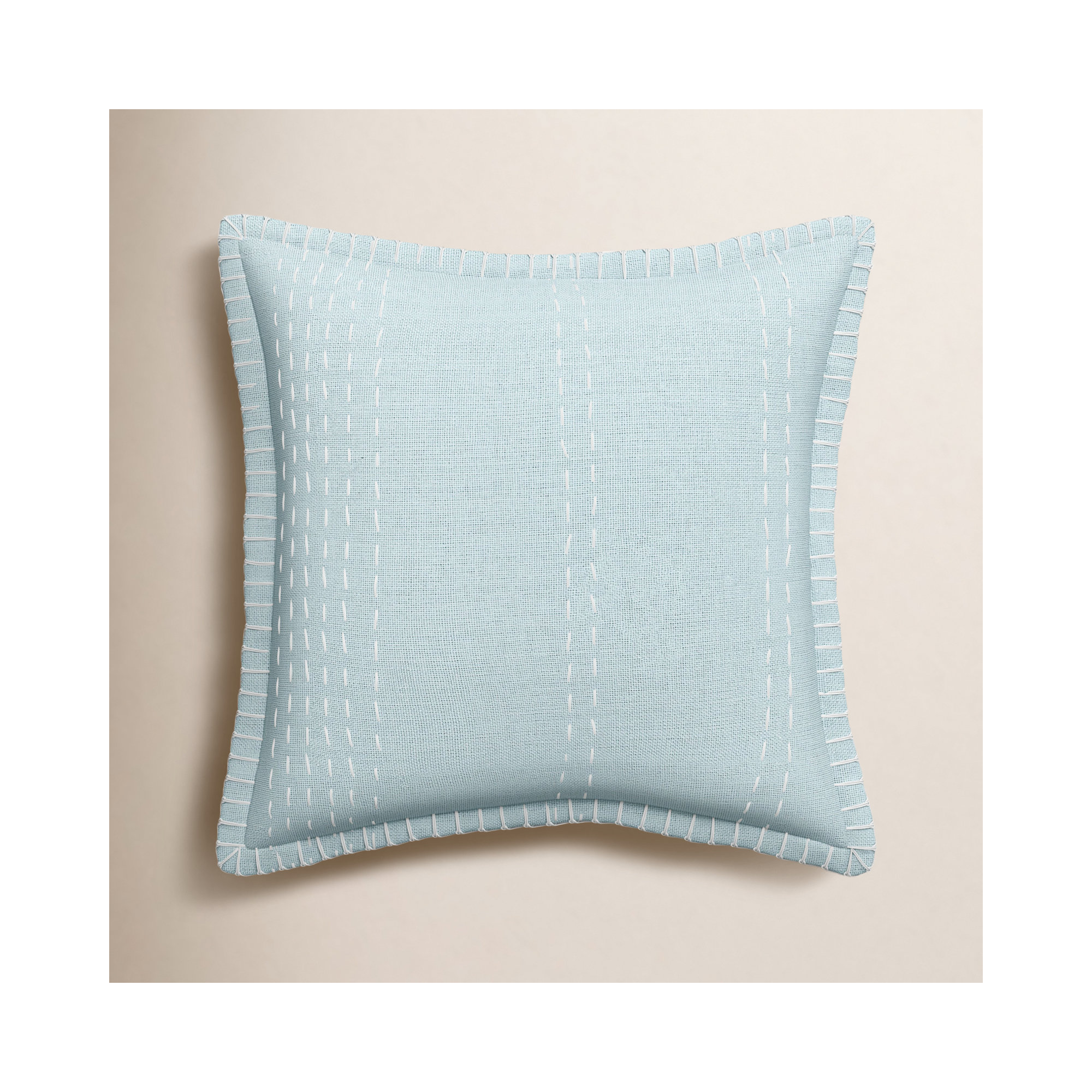 Roseville Cotton Throw Pillow Cover & Insert, Seaglass