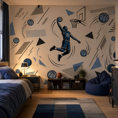 Décoration murale amovible Basketball