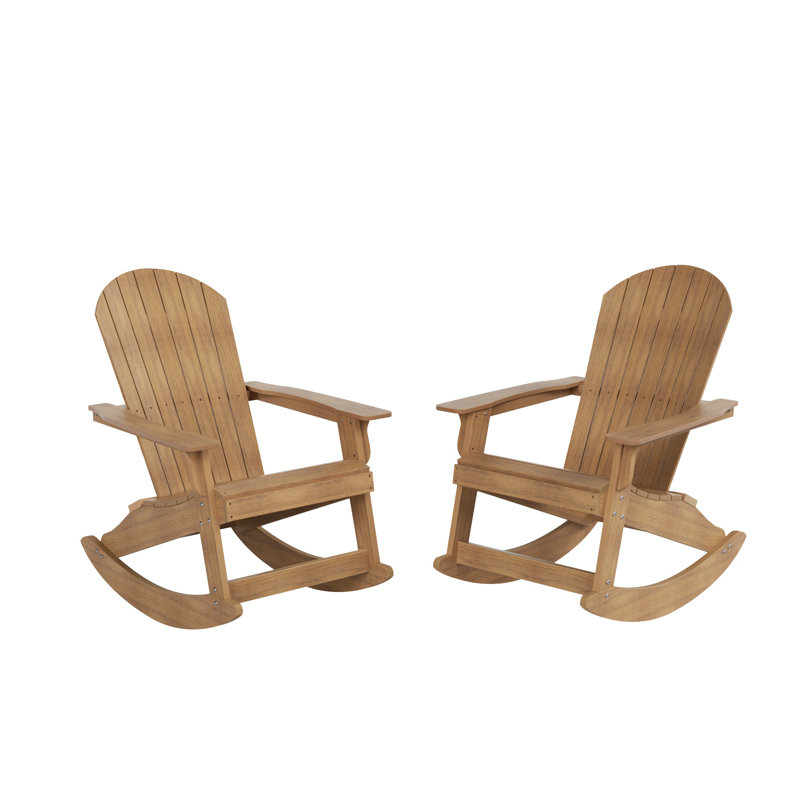 Arrlo Outdoor Adirondack HIPS Rocking Chair, Teak
