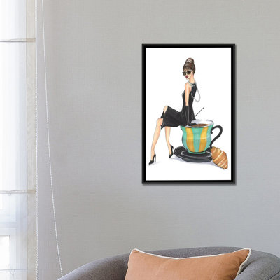 «Audrey Hepburn And Tiffany» par Rongrong DeVoe, impression sur toile tendue