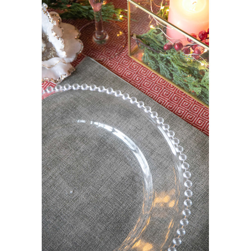 Paquet de 8 assiettes de présentation en plastique, D13, Clair