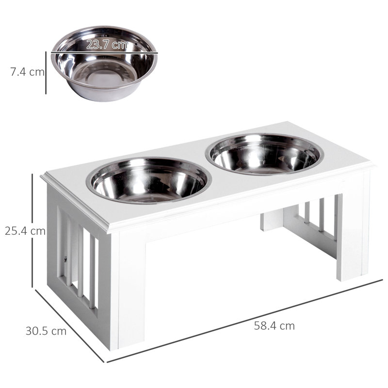 Elevated Feeder, Large (25.4cm), White