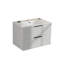 Meuble-lavabo mural cannelé moderne avec lavabo en céramique, armoire flottante en panneau de fibres à densité moyenne et tiroirs à fermeture en douceur (24 po / 30 po / 36 po)-403362012-403362009