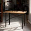 Table de garage avec support en X et plateau de table naturel