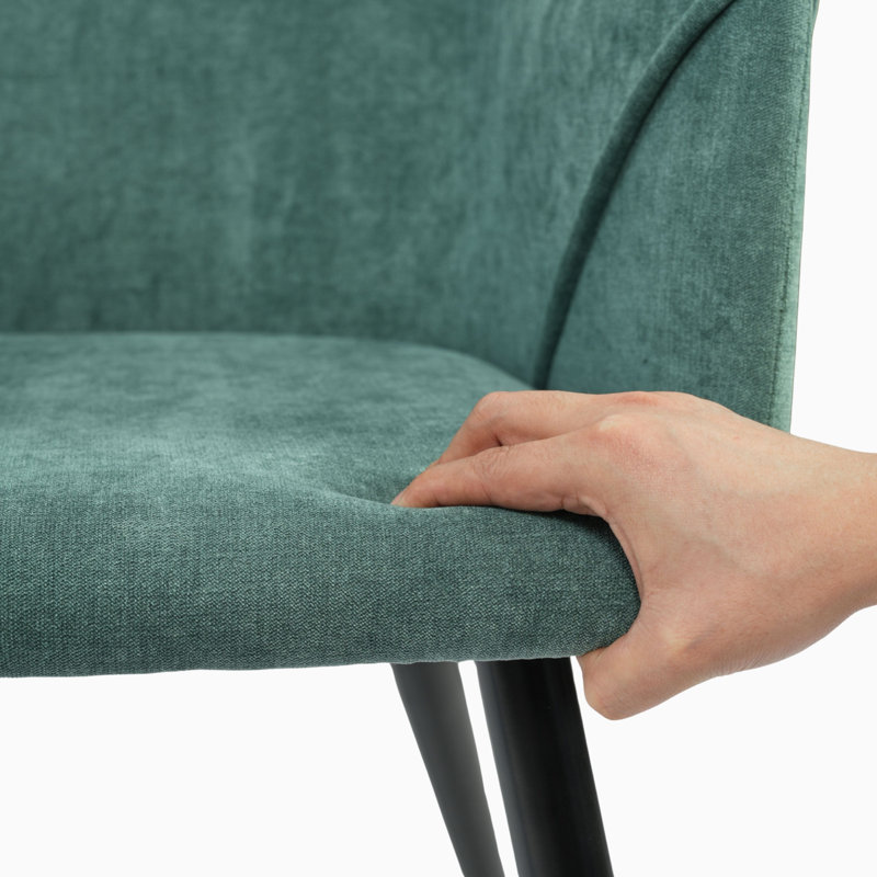 Sofiya 47cm H Upholstered Armchair, Green, Black