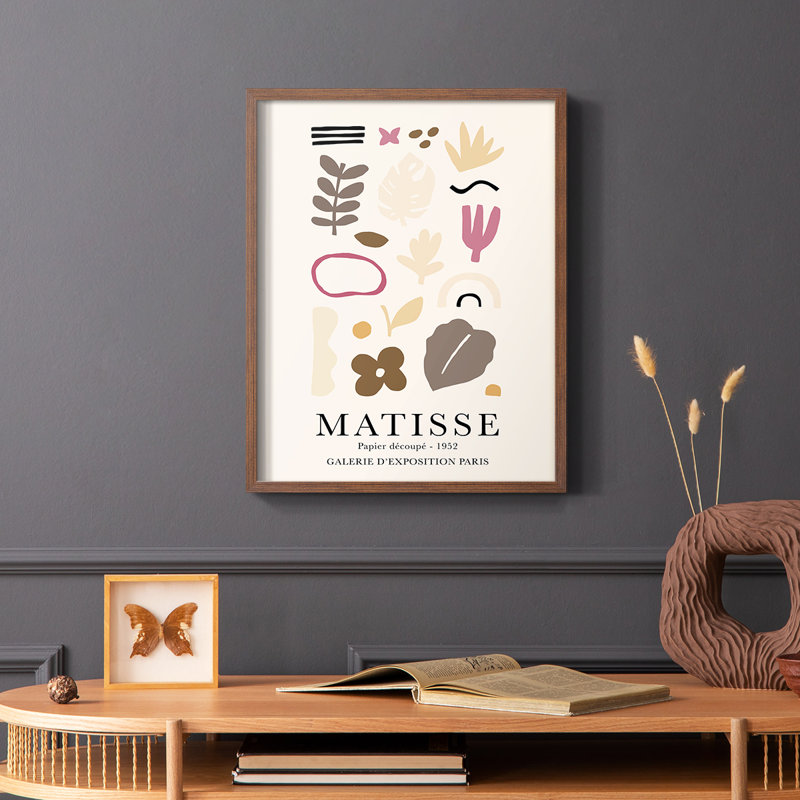 Matisse CCxxxix, reproduction encadrée - bois massif, Brun, H 20 po x l 16 po