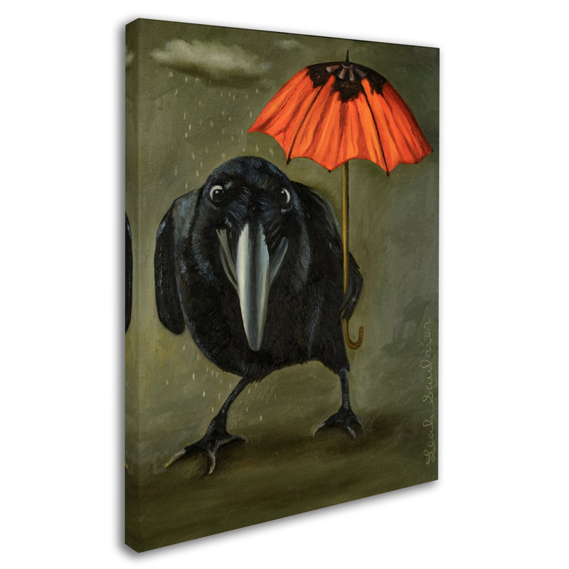 « ravens rain 2 », reproduction sur toile tendue, H 32 po x l 24 po x P 2 po