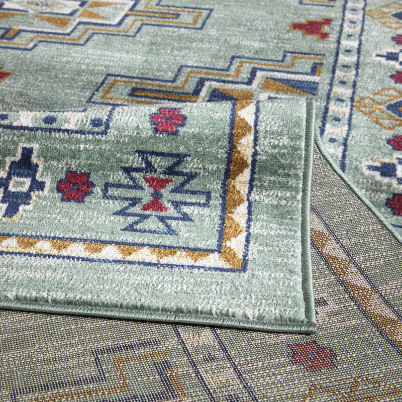 Chavtika Aztec Area Rug, Rectangle 60 x 110cm
